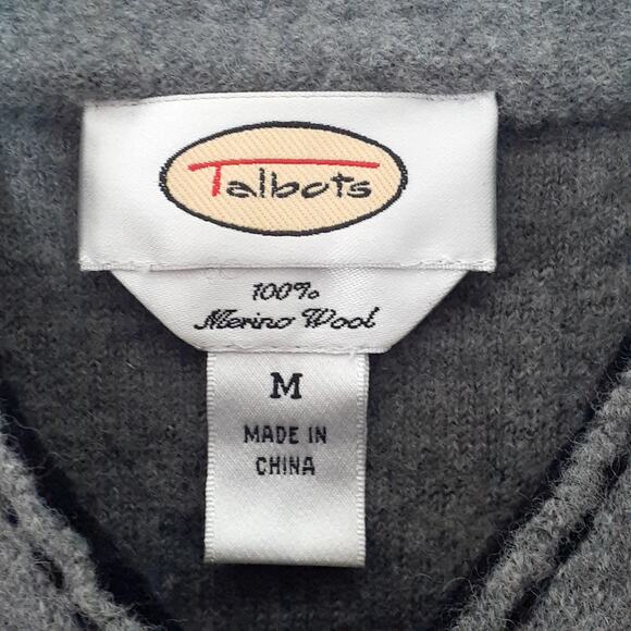 Talbots Wool Jacket Ladies Size Medium Gray 100% Merino Wool 6 Button Front - Picture 2 of 9